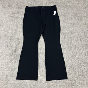 Old Navy Pants Womens 18 High Rise Pixie Flare Black Stretch Office Pockets New